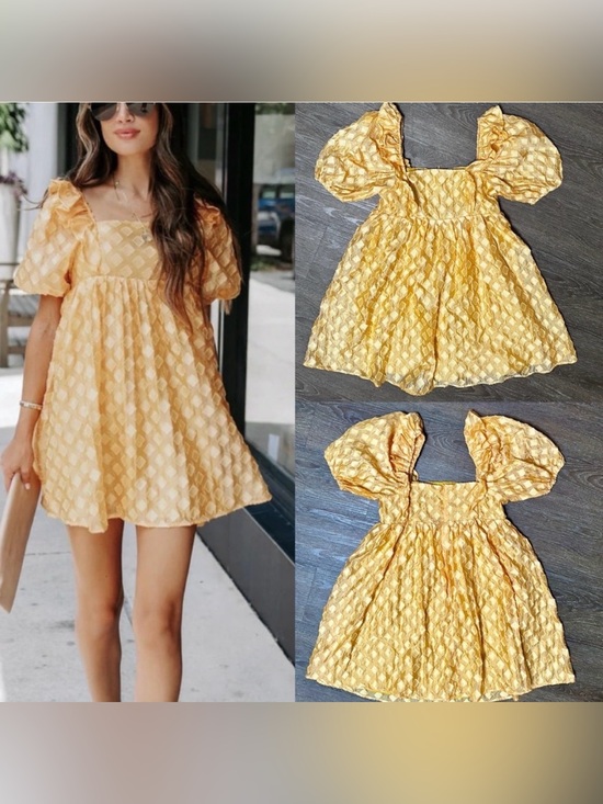 Storia Dresses & Skirts - Storia Unforgettable Sunrise
Textured Babydoll Dress Size Medium m